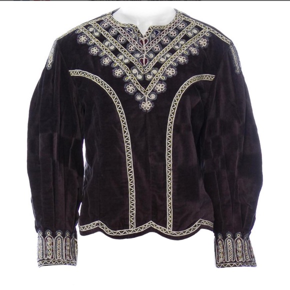 Isabel Marant Dark Grey Velvet Amita top